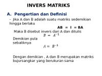 Invers Matriks