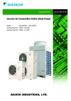 Inverter Air Cooled Mini Chiller (Heat Pump) : Daikin Industries, LTD [PDF]