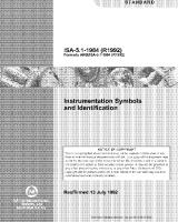 ISA 5.1 - Instrumentation Symbols and Identification