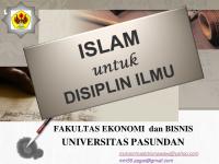 Islam Untuk Disiplin Ilmu