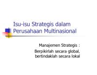 Isu-Isu Strategis Dalam Perusahaan Multinasional [PDF]