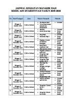 Jadwal Kegiatan Manasik Haji