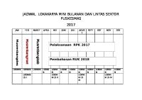 Jadwal Lokakarya Mini Bulanan Dan Lintas Sektor Puskesmas