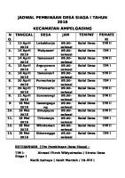 Jadwal Pembinaan Desa Siaga I Kecamatan Ampelgading