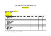 Jadwal Pemeliharaan Kendaraan Harian