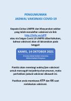 Jadwal Vaksinasi