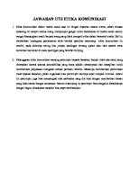 Jawaban Uts Etika Komunikasi [PDF]