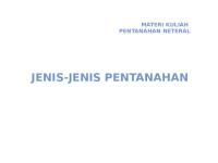 Jenis-Jenis Pentanahan