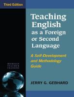 Jerry G. Gebhard - Teaching English As A Foreign or Second Language A Self-Development and Methodology Guide