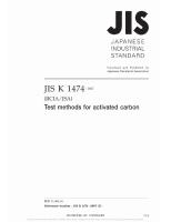 JIS K1474 - Activated Carbon Test Methods