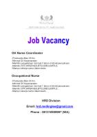 Job Vacancy Update