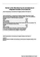 Julian Manufacturing Co Manufactures An Integrated Transistor Circuit Board For