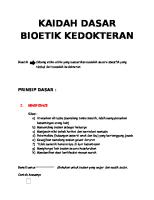 Kaidah Dasar Bioetik Kedokteran