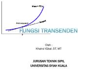 Kalkulus II - Fungsi Transenden [PDF]