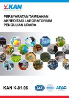 KAN K-01.06 Persyaratan Tambahan Akreditasi Laboratorium Pengujian Udara PDF