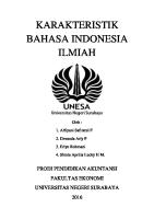 Karakteristik Bahasa Indonesia Ilmiah