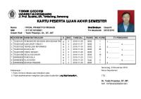 Kartu Peserta Ujian Akhir Semester: Teknik Geodesi