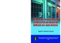 Keamanan Dan Ketertiban Lembaga Pemasyarakatan Berbasis Hak Asasi Manusia PDF