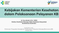 Kebijakan Kemenkes Dalam Pelayanan KB [PDF]