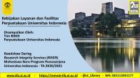 Kebijakan Layanan & Fasilitas Perpustakaan UI