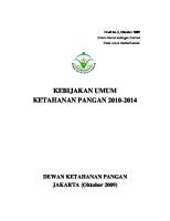 Kebijakan Umum Ketahanan Pangan [PDF]