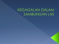 Kegagalan Dalam Sambungan Las