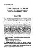 Keith Foulcher, (2000), Sumpah Pemuda - The Making and Meaning of A Symbol of Indonesian Nationhood PDF [PDF]