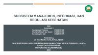 Kelompok 3 - Subsistem Manajemen, Informasi, Dan Regulasi Kesehatan [PDF]