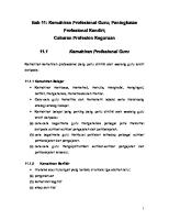 Kemahiran Profesional Guru Peningkatan Profesional Kendiri Cabaran Profesion Keguruan