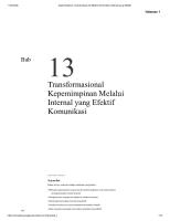 Kepemimpinan Transformasional Melalui Komunikasi Internal Yang Efektif [PDF]