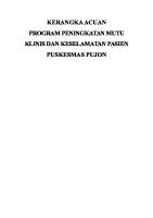 Kerangka Acuan Perencanaan Program Peningkatan Mutu Klinis Dan Keselamatan Pasien