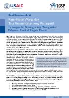 Keterlibatan Warga Dan Tata Pemerintahan Yang Partisipatif