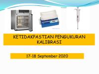 Ketidakpastian Pengukuran Kalibrasi 17-18 Sept 2020