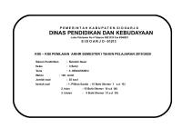 Kisi-Kisi Pas I Kelas 1 Tema 3 [PDF]