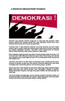 KLIPING Demokrasi Indonesia Masih Prosedural [PDF]