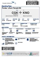 KNO CGK: Purba / Jhoni Ronald MR