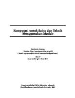 Komputasi Matlab 4 PDF