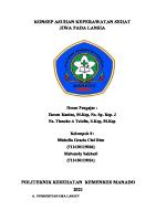 Konsep Asuhan Keperawatan Sehat Jiwa Pada Lansia