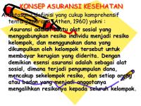 Konsep Asuransi Kesehatan