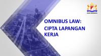 Konsep Awal - Omnibus Law Cipta Lapangan Kerja Pemberdayaan UMKM PDF