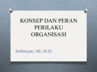 Konsep Dan Peran Perilaku Organisasi