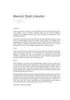 KONSEP Menulis Studi Literatur