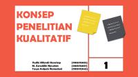 Konsep Penelitian Kualitatif