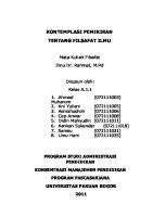 Kontemplasi Pemikiran Tentang Filsafat Ilmu