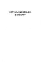 Konyak-Hindi-English dictionary