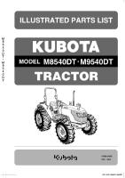 Kubota - M9540 - Part Book PDF