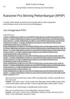 Kuesioner Pra Skrining Perkembangan (KPSP) - Klinik Tumbuh Kembang