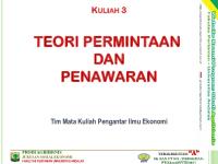 Kuliah 3 - Permintaan Dan Penawaran