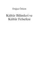 Kültür bilimleri ve kültür felsefesi [5.basım ed.]
 9789758717439, 975871743X