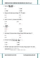 Kumpulan Soal Olimpiade Matematika SD Kelas 5 Dan 6